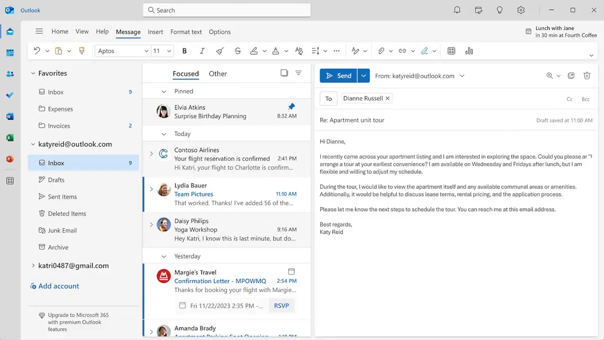Nouvel Outlook vs Outlook classique