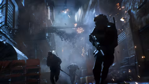 Battlefield 6 fond écran soldats poursuivis par helicoptere