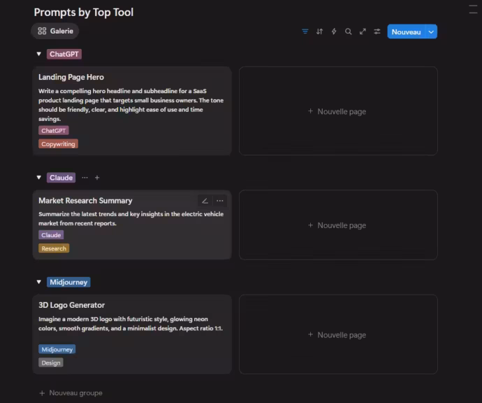 Notion interface