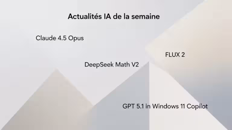 Actualités IA de la semaine les nouveautés essentielles du 22 au 29 novembre 2025
