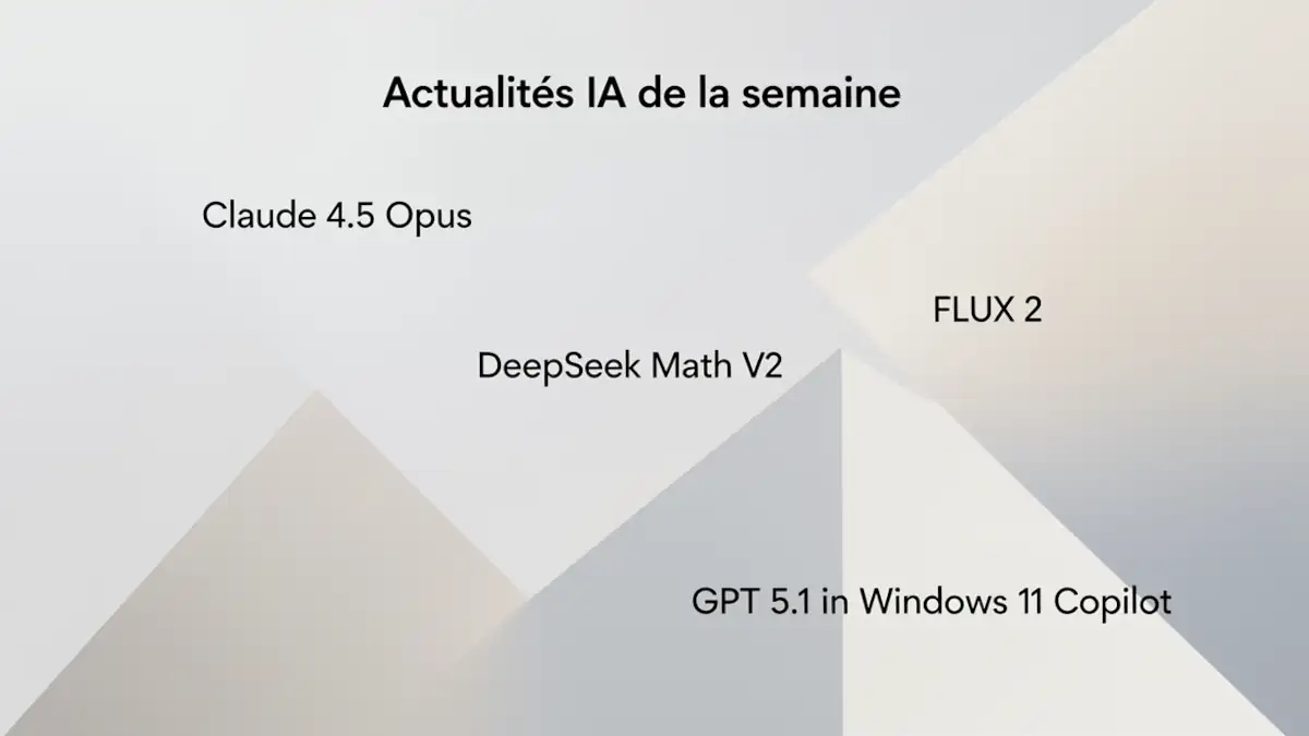 Actualités IA de la semaine les nouveautés essentielles du 22 au 29 novembre 2025