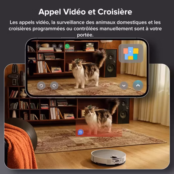 fonctionnalités Roborock Saros 10 appel et surveillance