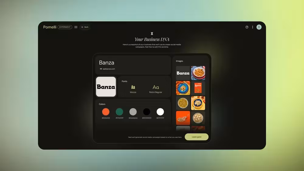 Pomelli AI interface 0