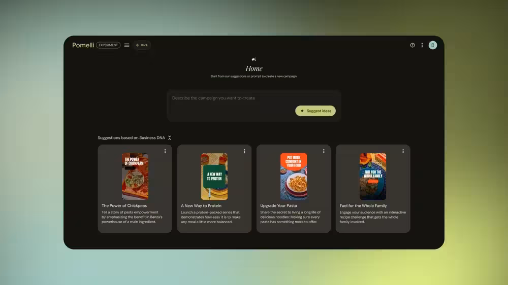 Pomelli AI interface 1