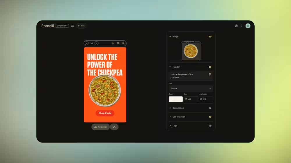 Pomelli AI interface 2