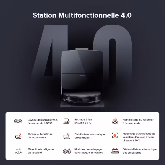 Roborock Saros 10R fonctionnalités Station multifonctions