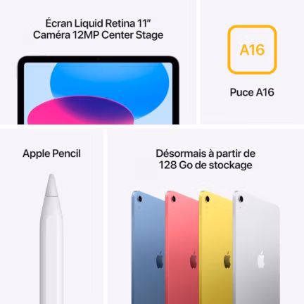 Apple iPad avec Puce A16 2025 2